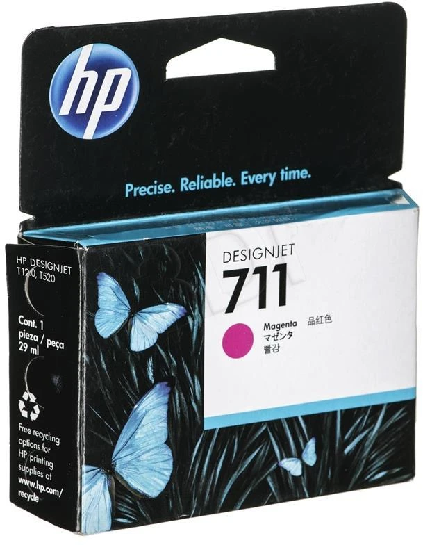 Hewlett Packard (HP) HP 711 Magenta rašalo kasetė, 29 ml, skirta HP DesignJet T120, T520