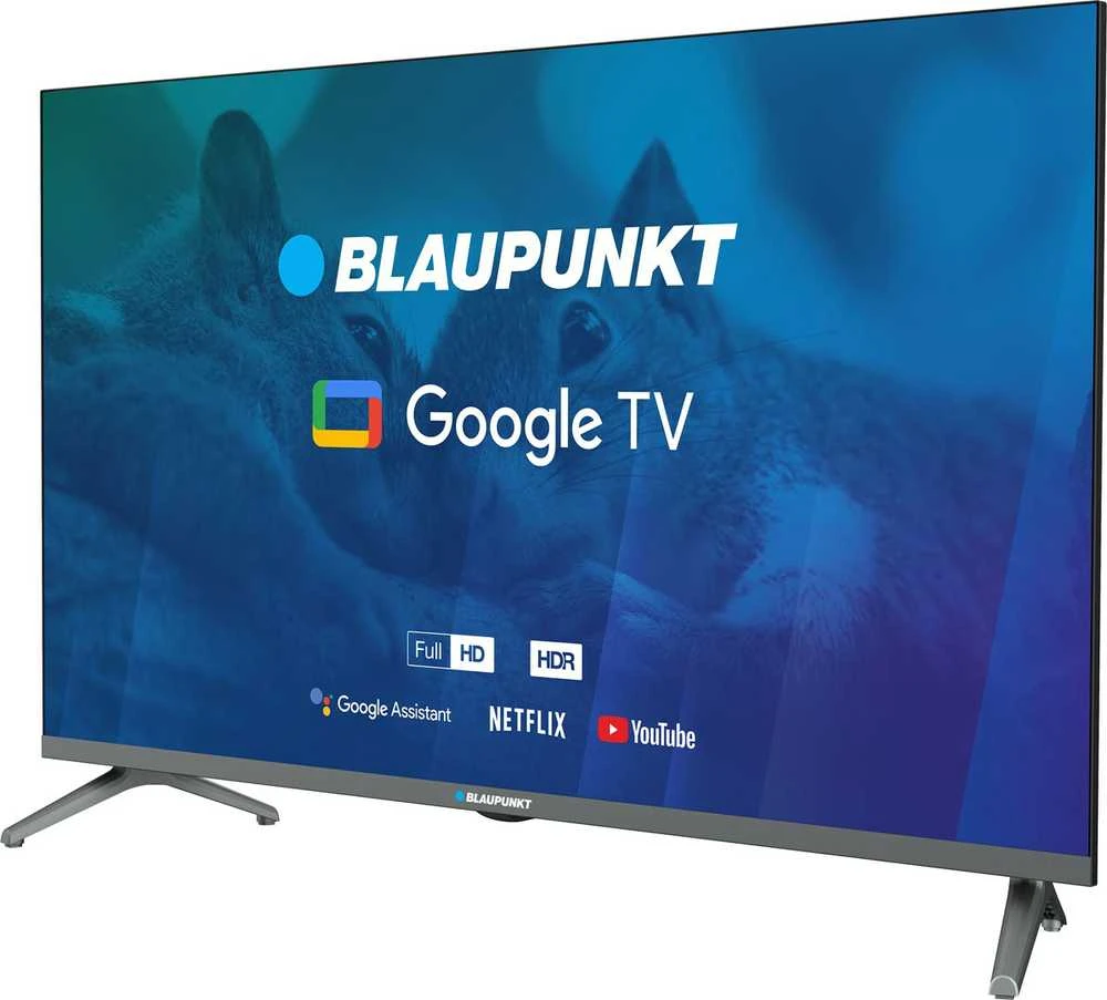 Televizorius TV 32" Blaupunkt 32FBG5000S Full HD LED, GoogleTV, Dolby Digital, WiFi 2,4-5GHz, BT, juodas