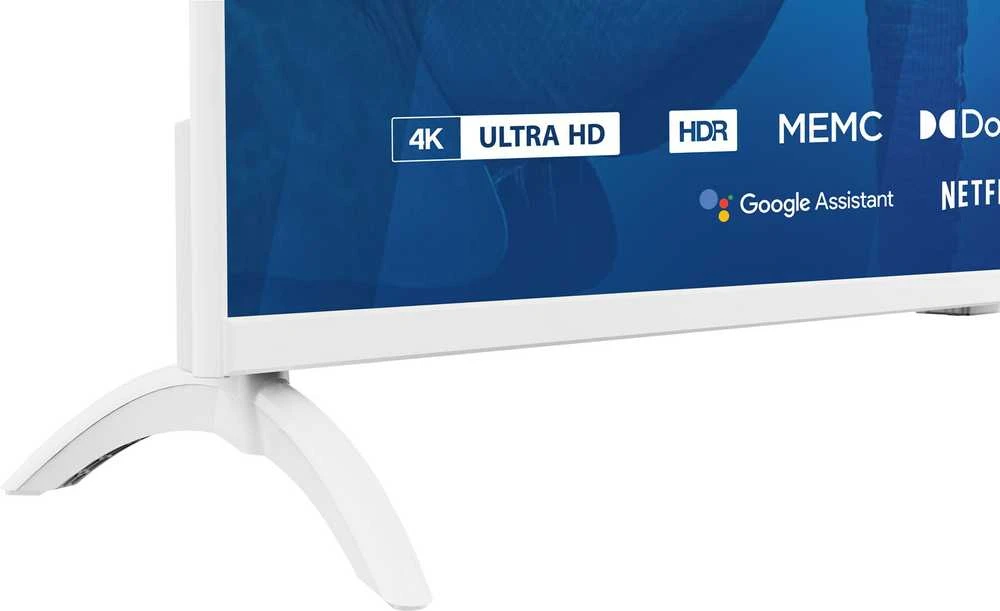 Televizorius TV 43" Blaupunkt 43UBG6010S 4K Ultra HD LED, GoogleTV, Dolby Atmos, WiFi 2.4-5GHz, BT, baltas