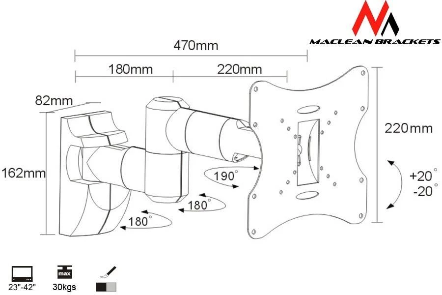 TV laikiklis Maclean MC-503S