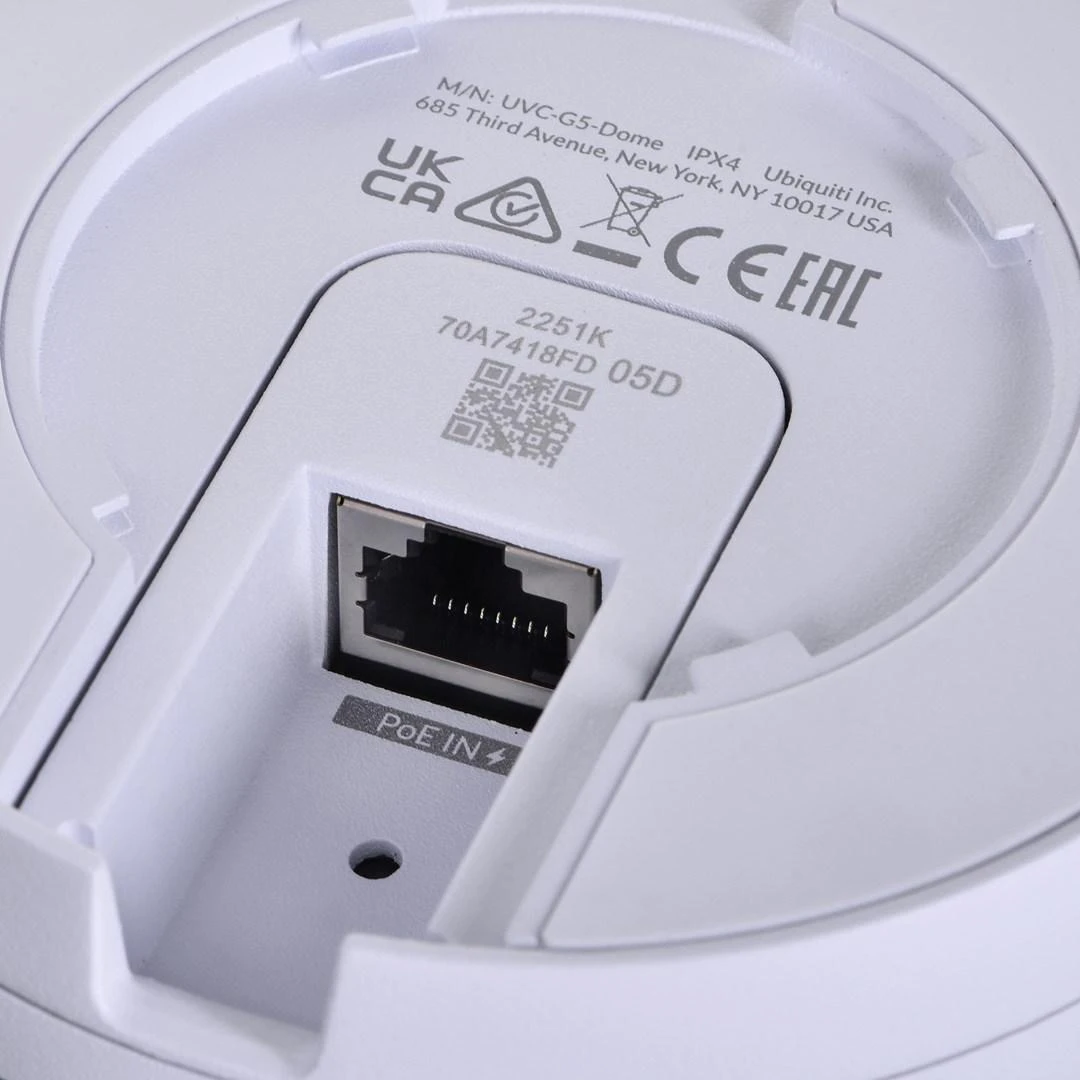 UBIQUITI UVC-G5 kupolinė vaizdo kamera lauko sąlygoms, 2k POE, „MagicZoom“ infraraudonųjų spindulių mikrofonas
