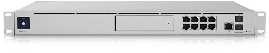 Maršrutizatorius UBIQUITI UDM-SE jungiklis UniFi Dream Machine 8x RJ45 1000Mb/s 1x SFP+ 1x RJ45 2.5Gb/s WAN 1x SFP+ WAN 128GB SSD