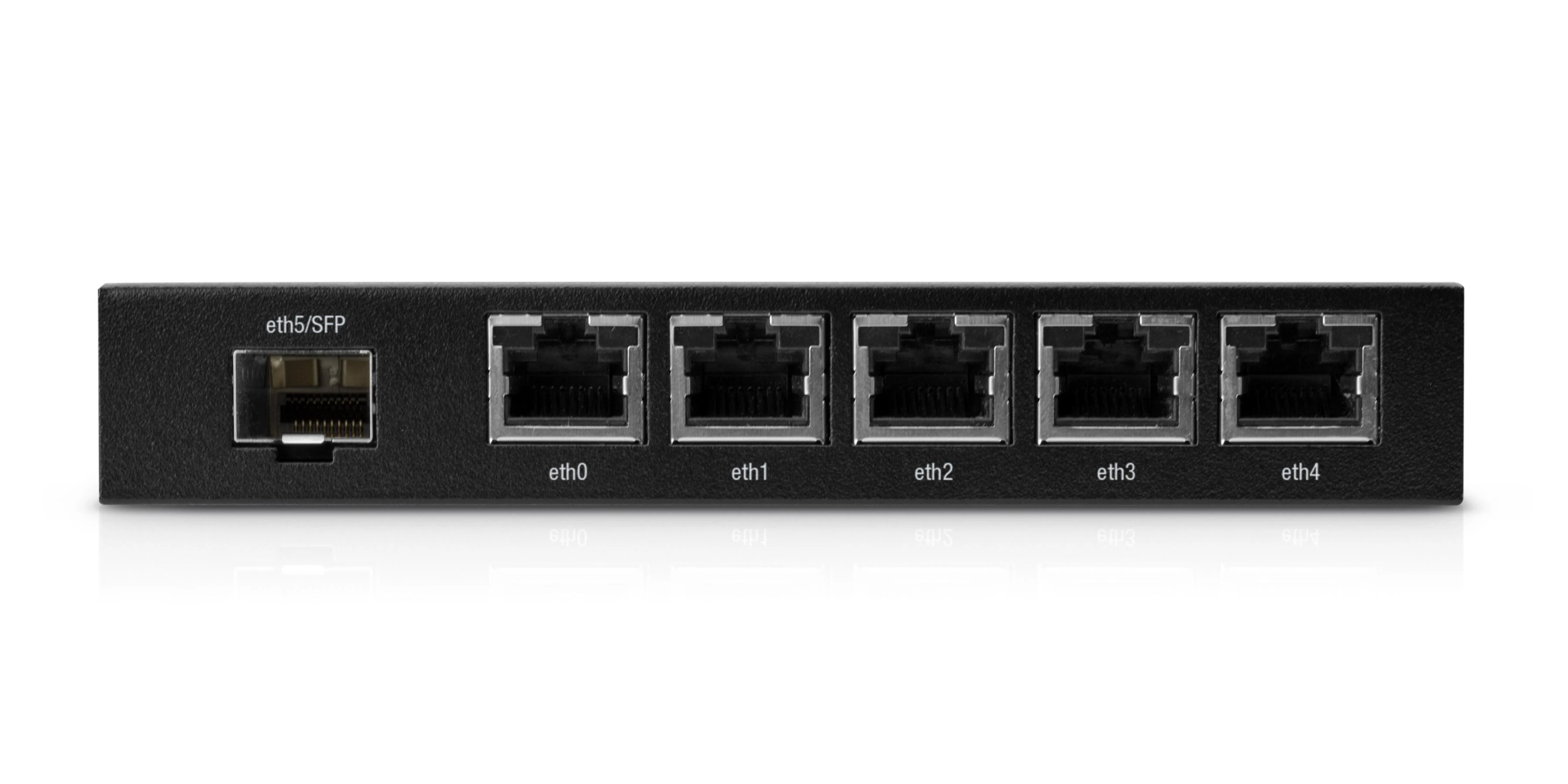 Maršrutizatorius „Ubiquiti EdgeRouter X“, 5 prievadai, SFP, gigabito, pasyvus PoE, Juodas ER-X-SFP / UBI-ER-X-SFP