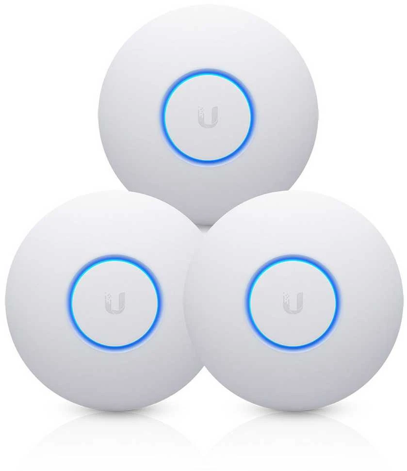 Maršrutizatorius UBIQUITI UAP-nanoHD-3 prieigos taškas NanoHD Indoor 2.4GHz/5GHz AC Wave 2 4x4 MIMO 3er Pack be POE injektoriaus