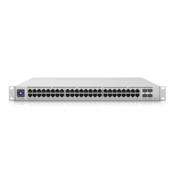 Šakotuvas Ubiquiti | Switch Enterprise 48 PoE | USW-Enterprise-48-PoE | Tvarkoma L3 | Montuojamas ant stovo | Gigabit Ethernet (vario) jungtys kiekis 48 (100MbE/1GbE/2.5GbE) | SFP+ jungtys kiekis 4 | PoE+ jungtys kiekis 48 | Maitinimo tipas AC/DC, vidinis, 100-240V, max 10A, 750W