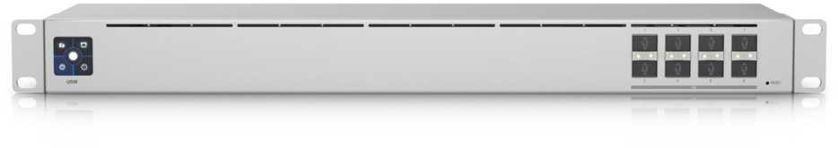 UBIQUITI USW-Aggregation UniFi valdomas jungiklis 8x SFP+ 160 Gbps perjungimo talpa Layer2 be ventiliatoriaus