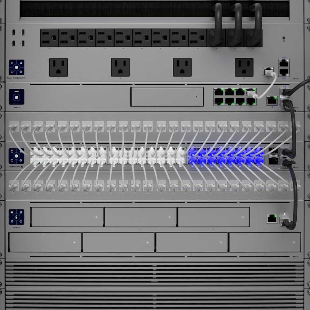Šakotuvas UBIQUITI USW-Pro-Max-48-PoE jungiklis eterinis apšvietimas 16x RJ45 2.5Gbps 32x RJ45 1000Mbps 4x SFP+ L3 720W PoE