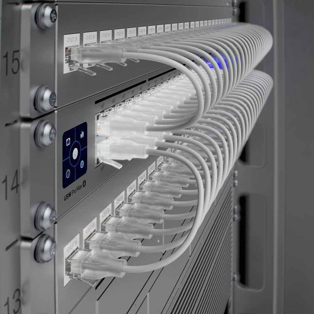 Šakotuvas UBIQUITI USW-Pro-Max-48-PoE jungiklis eterinis apšvietimas 16x RJ45 2.5Gbps 32x RJ45 1000Mbps 4x SFP+ L3 720W PoE
