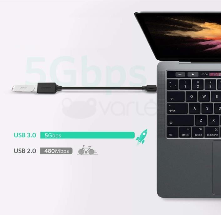 Adapteris OTG USB-C 3.0 UGREEN - Juodas