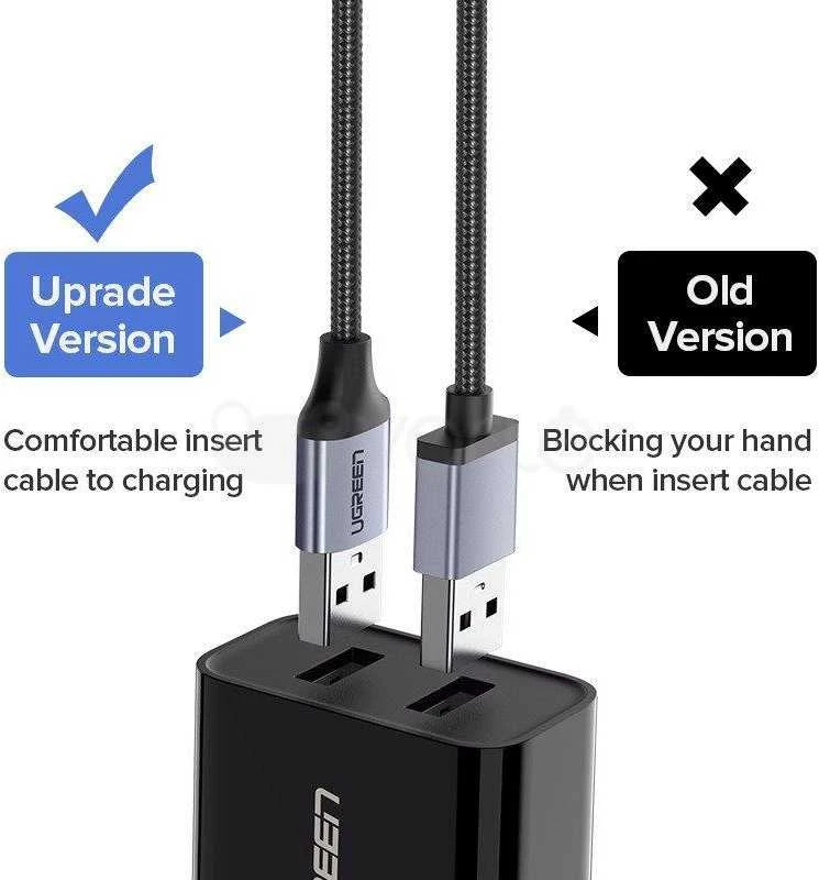 Laidas USB - Micro USB UGREEN US290 QC 3.0 2.4A 1m (juodas)