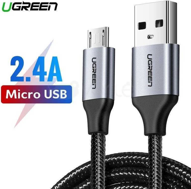 Laidas USB - Micro USB UGREEN US290 QC 3.0 2.4A 1m (juodas)
