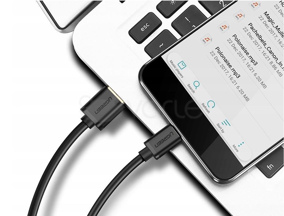 UGREEN nikelio USB-C kabelis 1.5m - Juodas