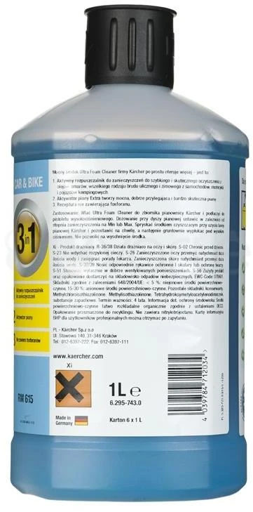 Kärcher Putos-ploviklis "Ultra Foam Cleaner" 3in1 (1 l)
