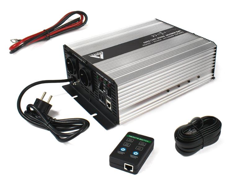 Nepertraukiamas maitinimo šaltinis (UPS + AVR) AZO Digital 12V UPS-2000SR Sinus 2000W/1000W 12V/230V