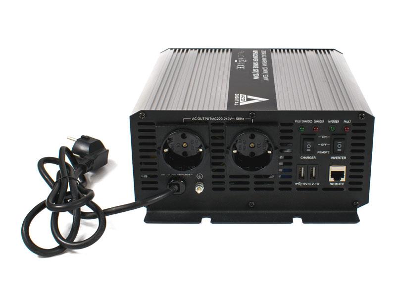 Nepertraukiamo maitinimo šaltinis (UPS + AVR) AZO Digital 12V UPS-1200SR Sinus 1200W/600W 12V/230V