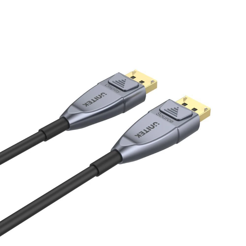 Unitek DisplayPort 1.4 optinis laidas su pažymėtais kištukais