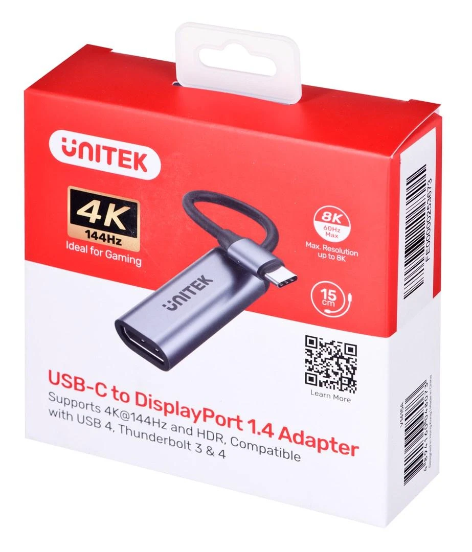 Unitek USB-C į DisplayPort adapteris pakuotėje