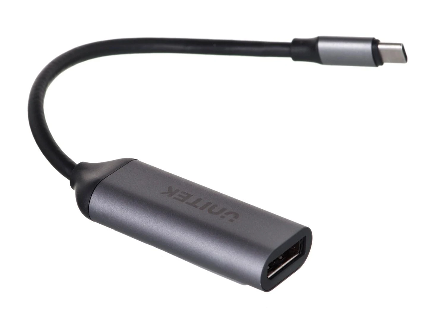 UNITEK V1415C ADAPTERIS USB-C – DisplayPort 1.4 8K 60Hz 15cm ALU