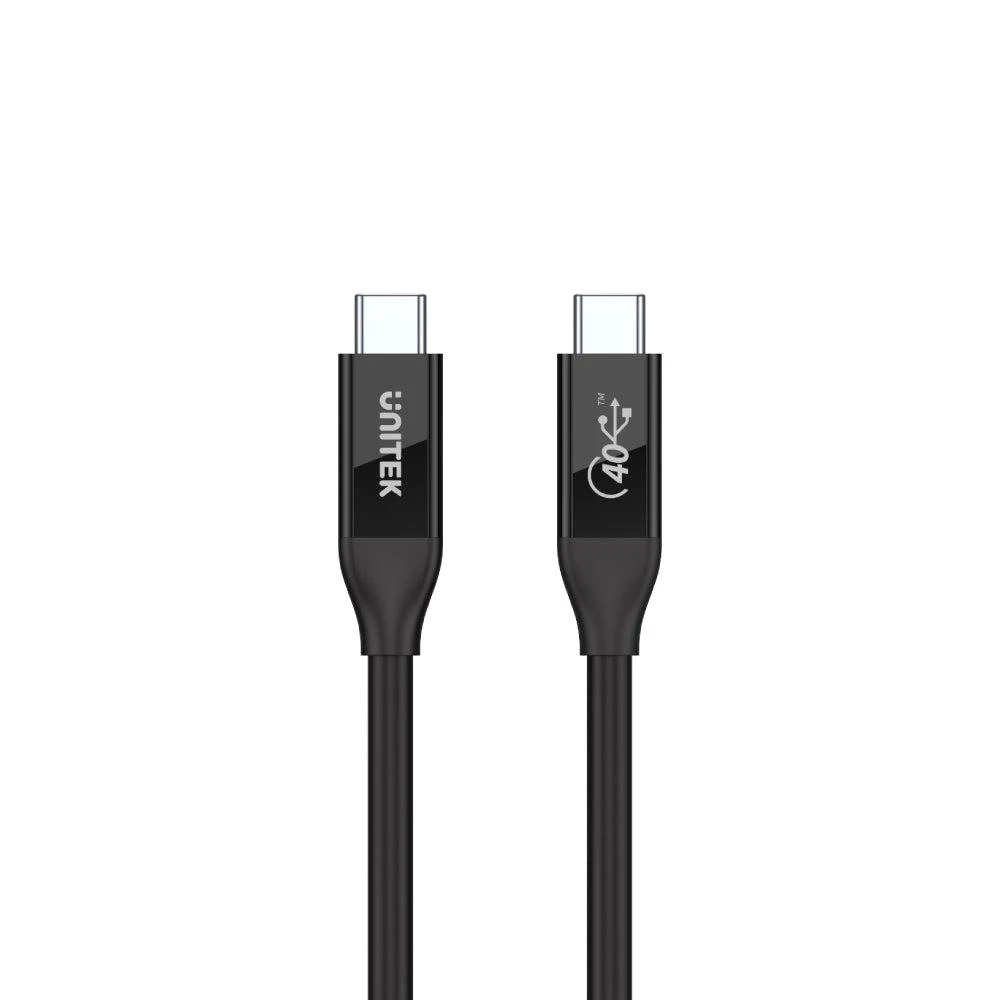 UNITEK C14100BK-0,8M kabelis USB-C 4.0 PD 100W 40Gbps 8K 0,8m