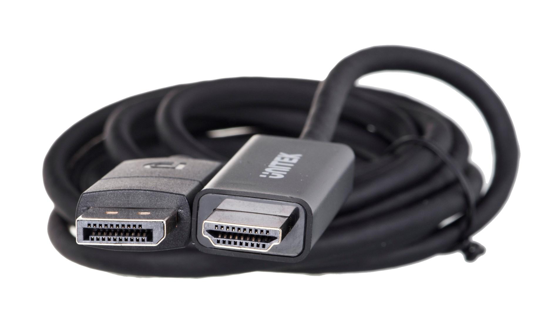 UNITEK V1608A CABLE ADAPTER DisplayPort 1.2 HDMI 2.0 4K 60HZ 1.8m, žema kaina Varle.lt