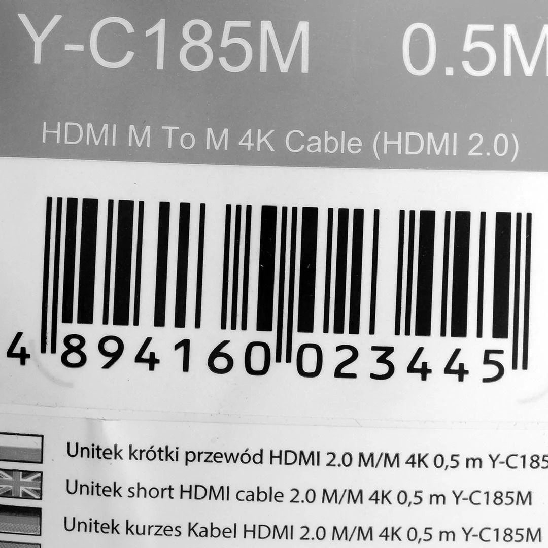 UNITEK CABLE HDMI 2.0, M/M, 4K@60HZ, 0,5M, Y-C185M