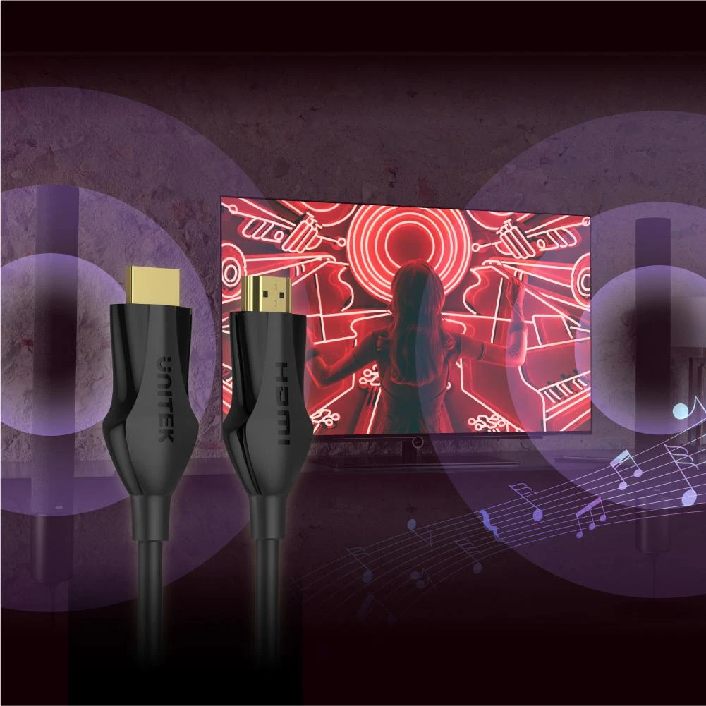 HDMI laidas su auksinėmis jungtimis