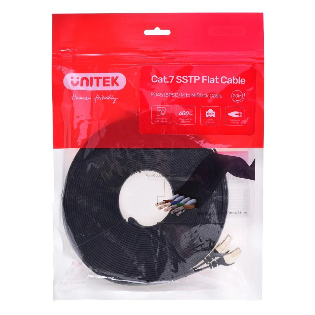 PATCHCORD RJ45/7/20-FL 20.0 m UNITEK