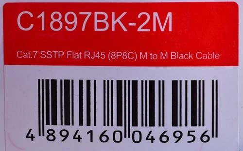 UNITEK C1897BK-2M eterneto kabelis FLAT CAT 7 UTP Ethernet 2m