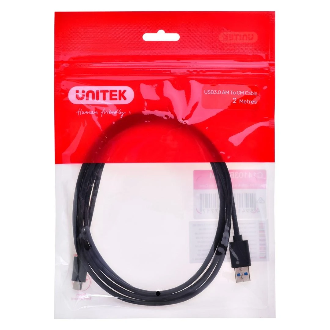 UNITEK CABLE USB-C, USB-A, 5 GBPS, 2M