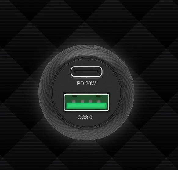 Automobilinis Įkroviklis - Unitek P1400A 38W USB-A USB-C QC 3.0