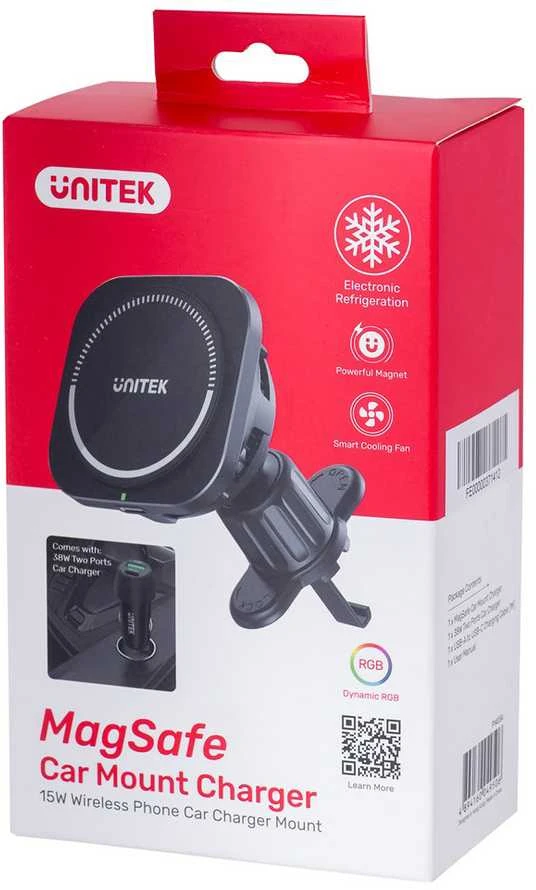 Unitek Įkroviklis automobilinis pakrovėjas 38 W, MagSafe laikiklis