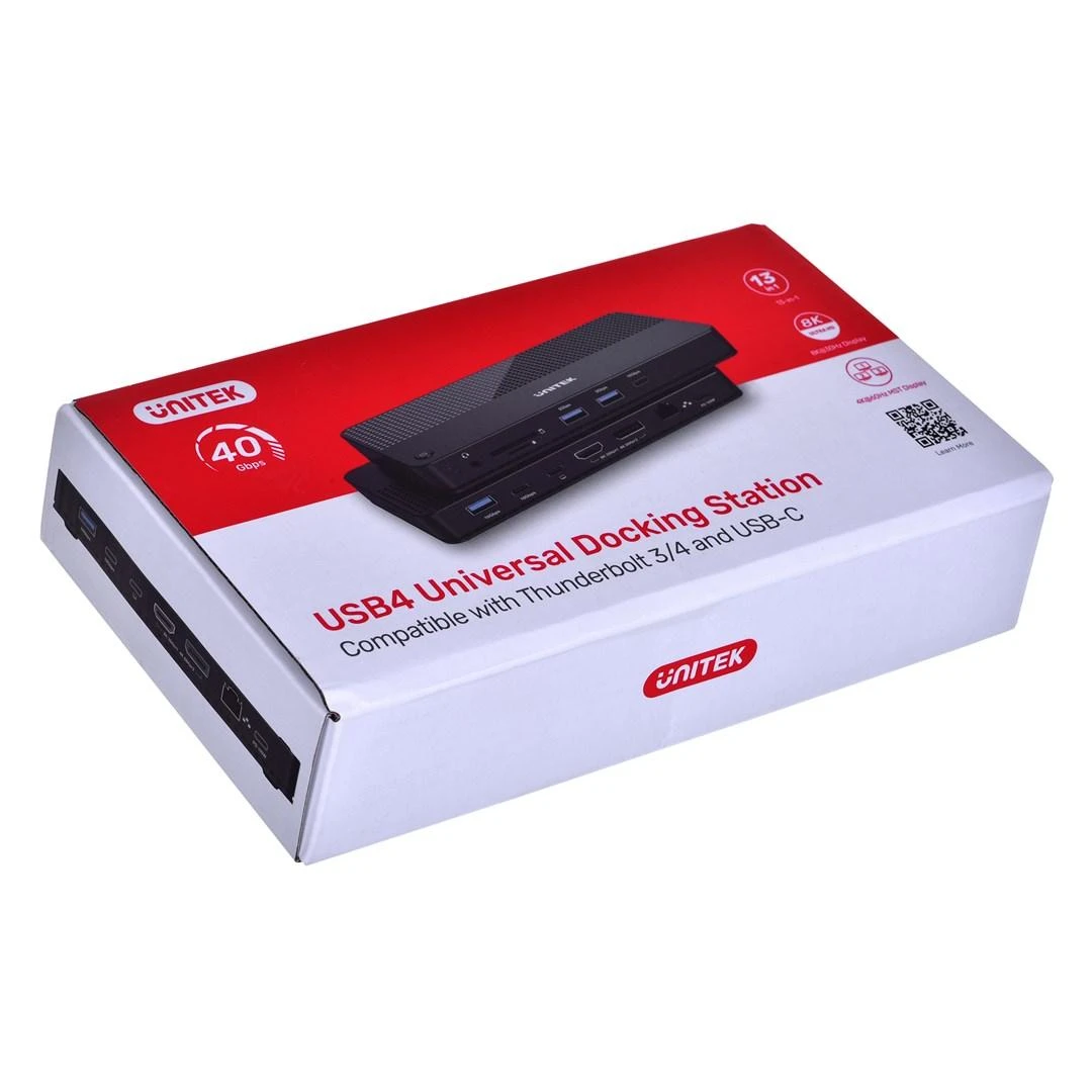 Unitek Doko stotelė 12w1, HDMI 8K, USB 4, 100 W