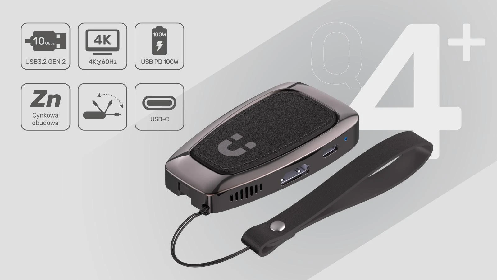 UNITEK HUB USB-C 10 Gbps HDMI 2.0 4K USB-C PD 100W D1053A