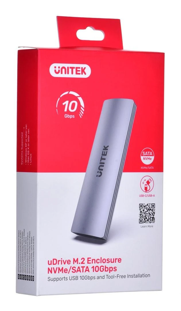 UNITEK S1230A išorinis korpusas M.2 NVMe/SATA 10 Gbps