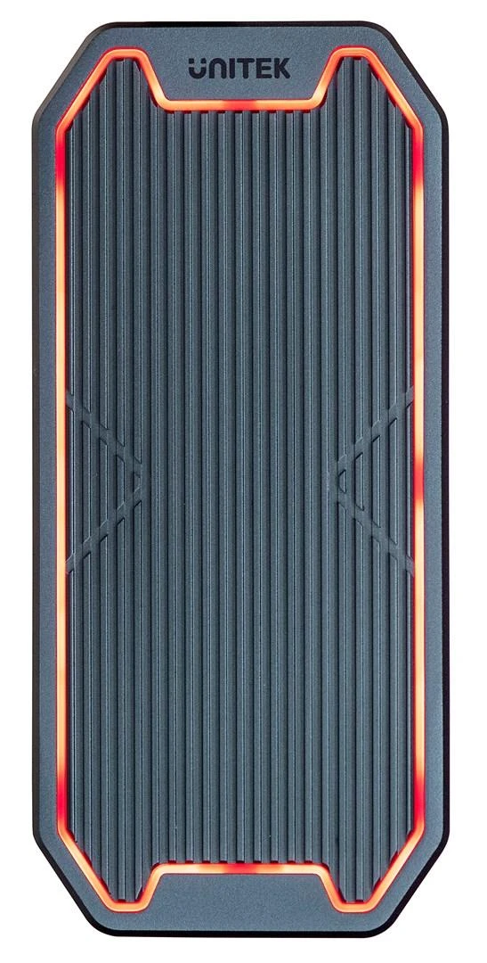 UNITEK USB-C M.2 SSD NVME/SATA išorinis korpusas, 10Gbps, RGB