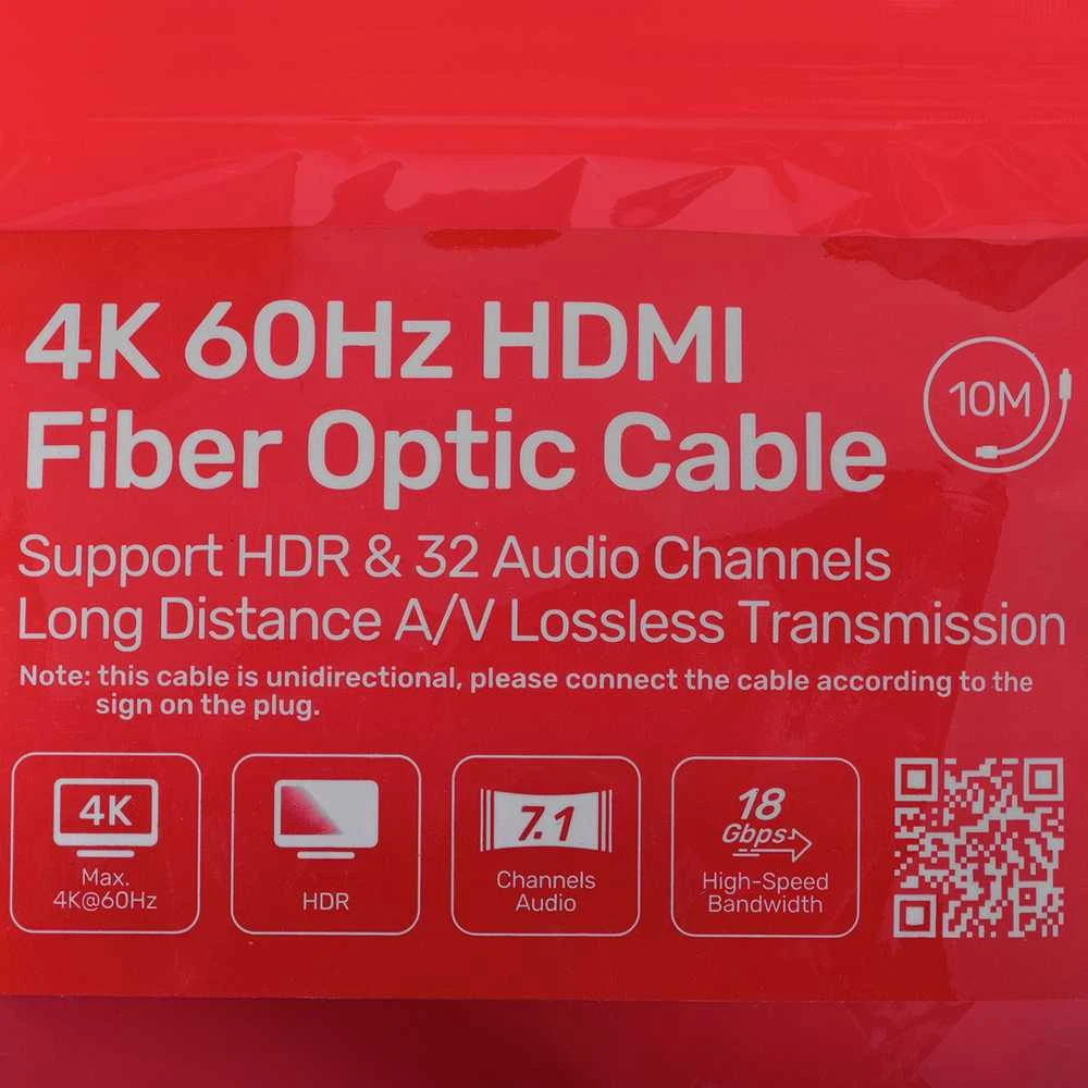 UNITEK C11072BK-10M optinis kabelis HDMI 2.0 AOC 4K 60Hz 10m
