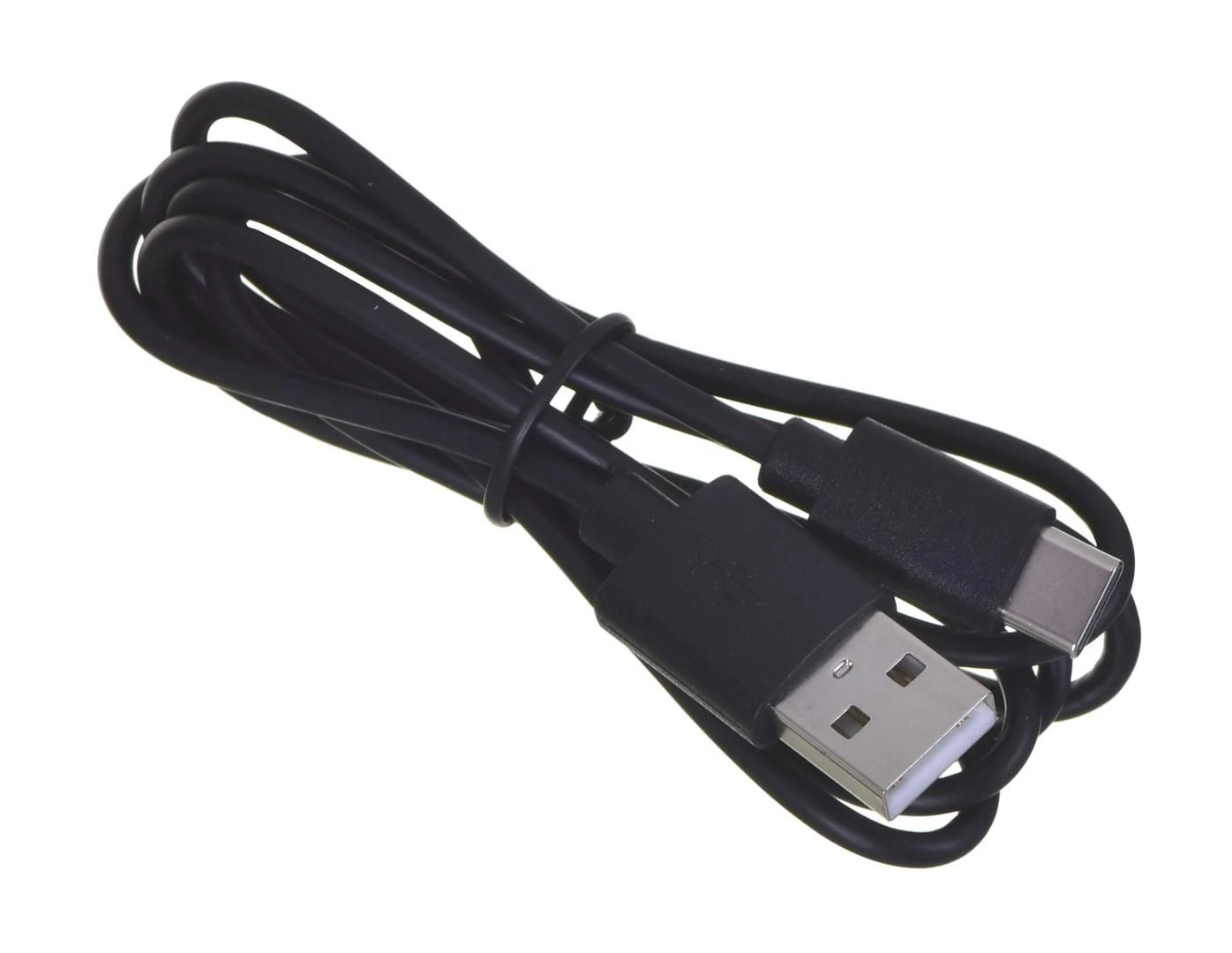 USB į USB-C laidas, juodas 2-in-1 jungties kabelis