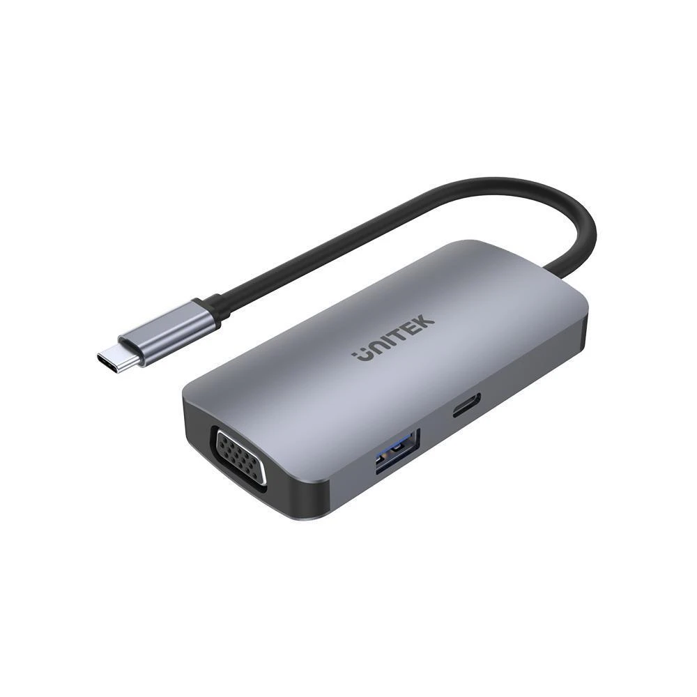 UNITEK Hub USB-C 1xUSB 3.1 Gen1 VGA 2xHdmi PD MST D1051A