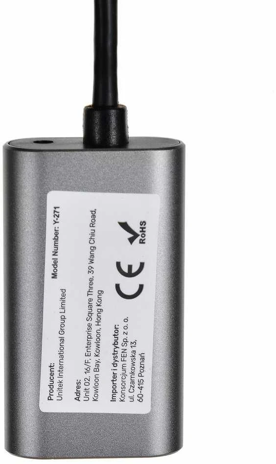UNITEK Y-271 Unitek Cable USB 2.0 Active Extension, 5m, Alu., Y-271