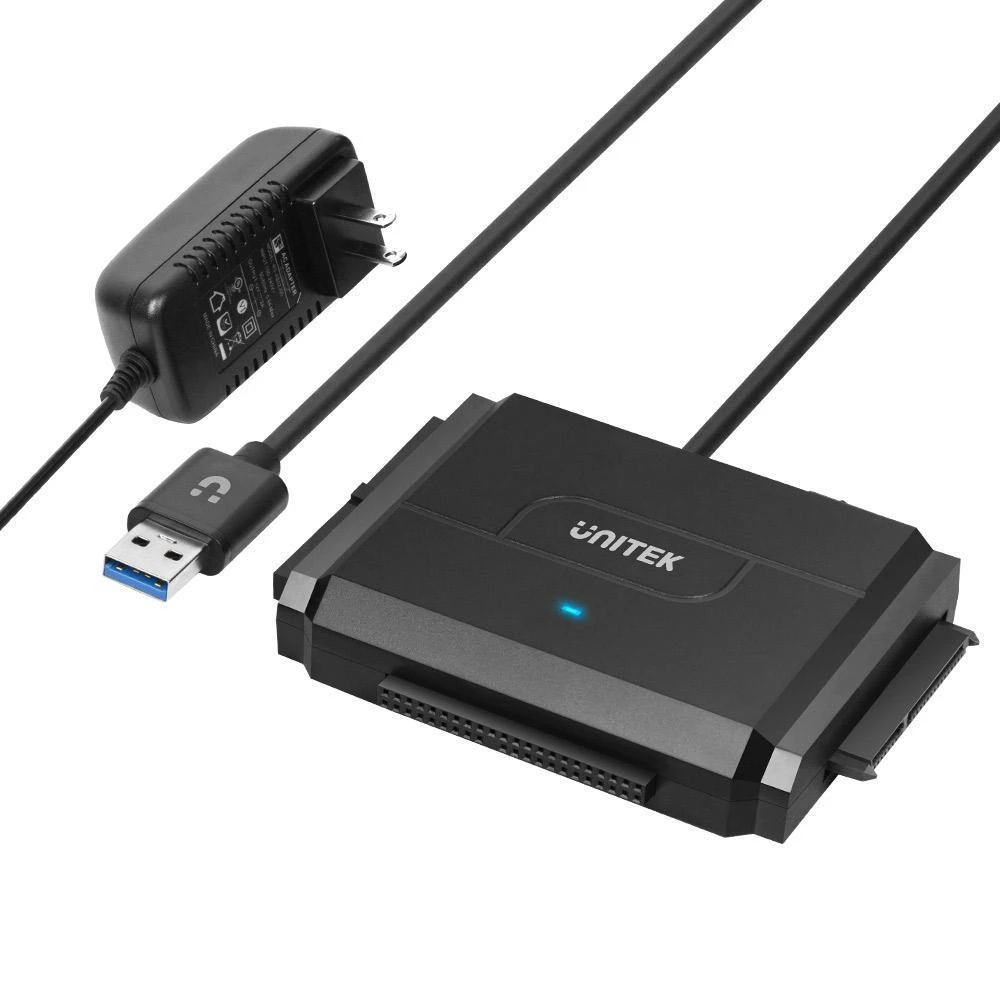 UNITEK Y-3324 Unitek konverteris USB 3.0 į IDE+SATA II su įjungimo/išjungimo jungikliu, Y-3324
