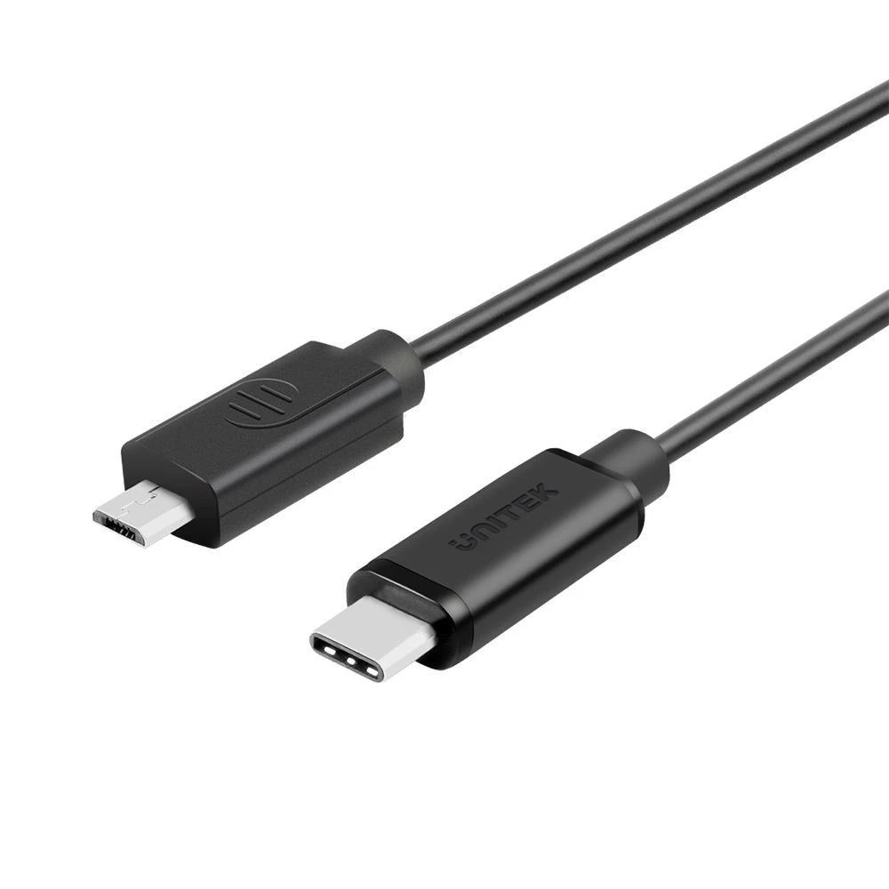 Unitek USB-C - microUSB 1.0m juoda