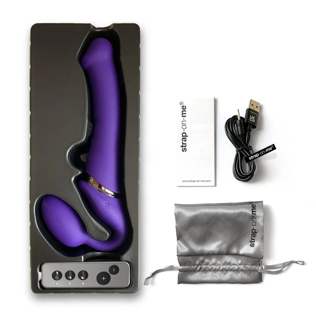 Strap-On-Me - Vibrating Bendable Strap-On L Violetinė