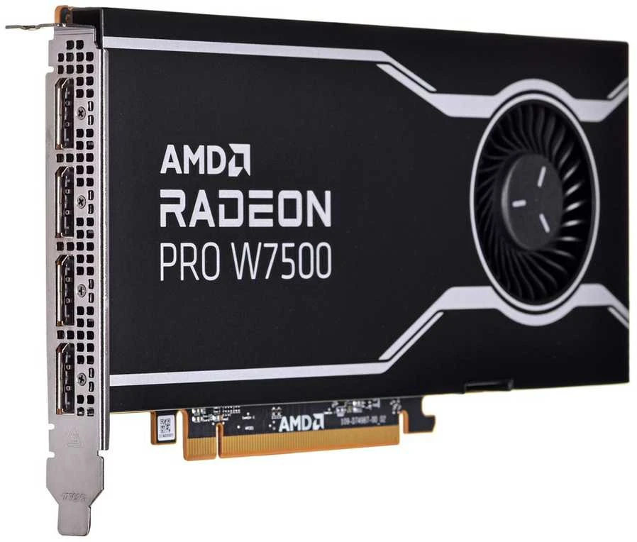 Vaizdo plokštė AMD GPU W7500 8GB GDDR6 128bit, 12Tflops, 4x DP 2.1, aktyvus ventiliatorius, RDNA3