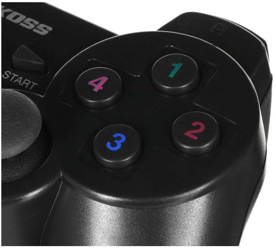 „Vakoss GP-4705BK“ žaidimų valdiklis, Juodas, RF žaidimų pultas, analoginis / skaitmeninis, kompiuteris, „PlayStation 3“