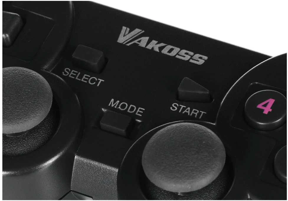 „Vakoss GP-4705BK“ žaidimų valdiklis, Juodas, RF žaidimų pultas, analoginis / skaitmeninis, kompiuteris, „PlayStation 3“