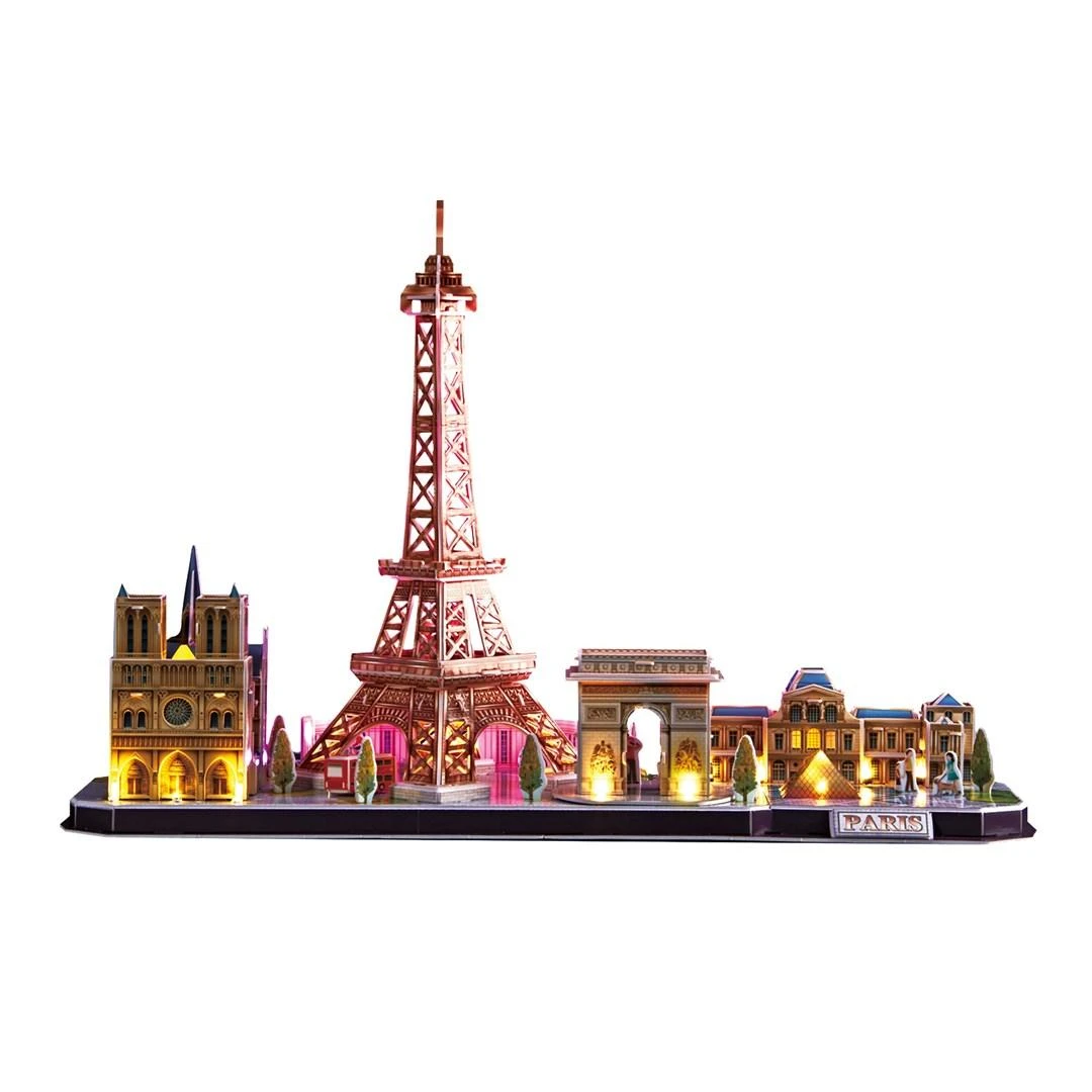 CUBICFUN City Line 3D dėlionė su LED (didelė)„Paryžius"