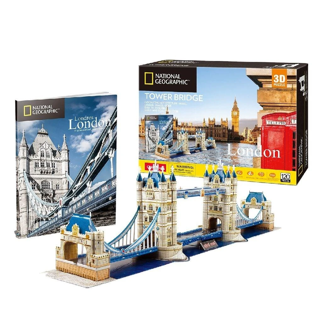 CUBICFUN 3D dėlionė iš serijos „National Geographic“ - „Tauerio tiltas“