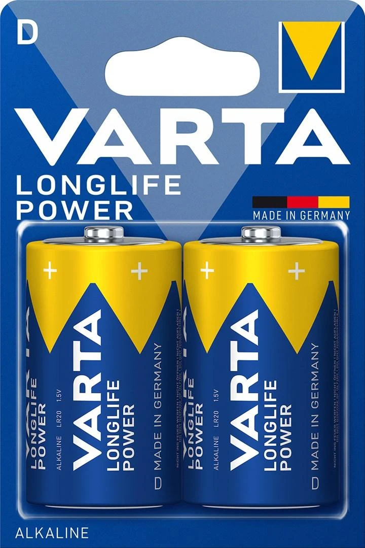 Varta Longlife Power LR20 D Alkaline Elementas. 2 Vnt. 