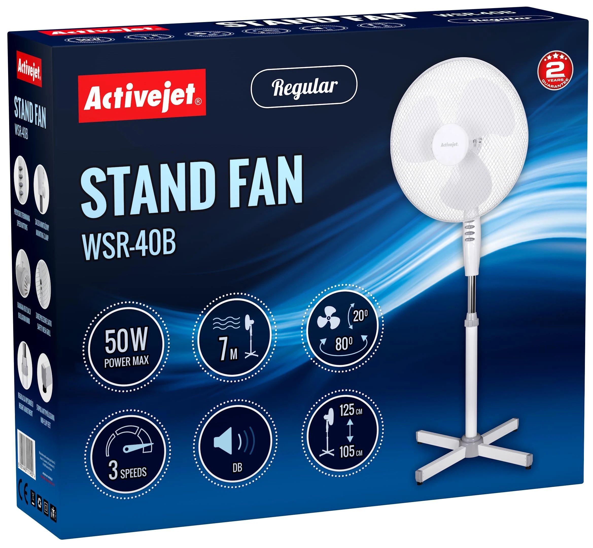 Ventiliatorius Activejet WSR-40B, Baltas