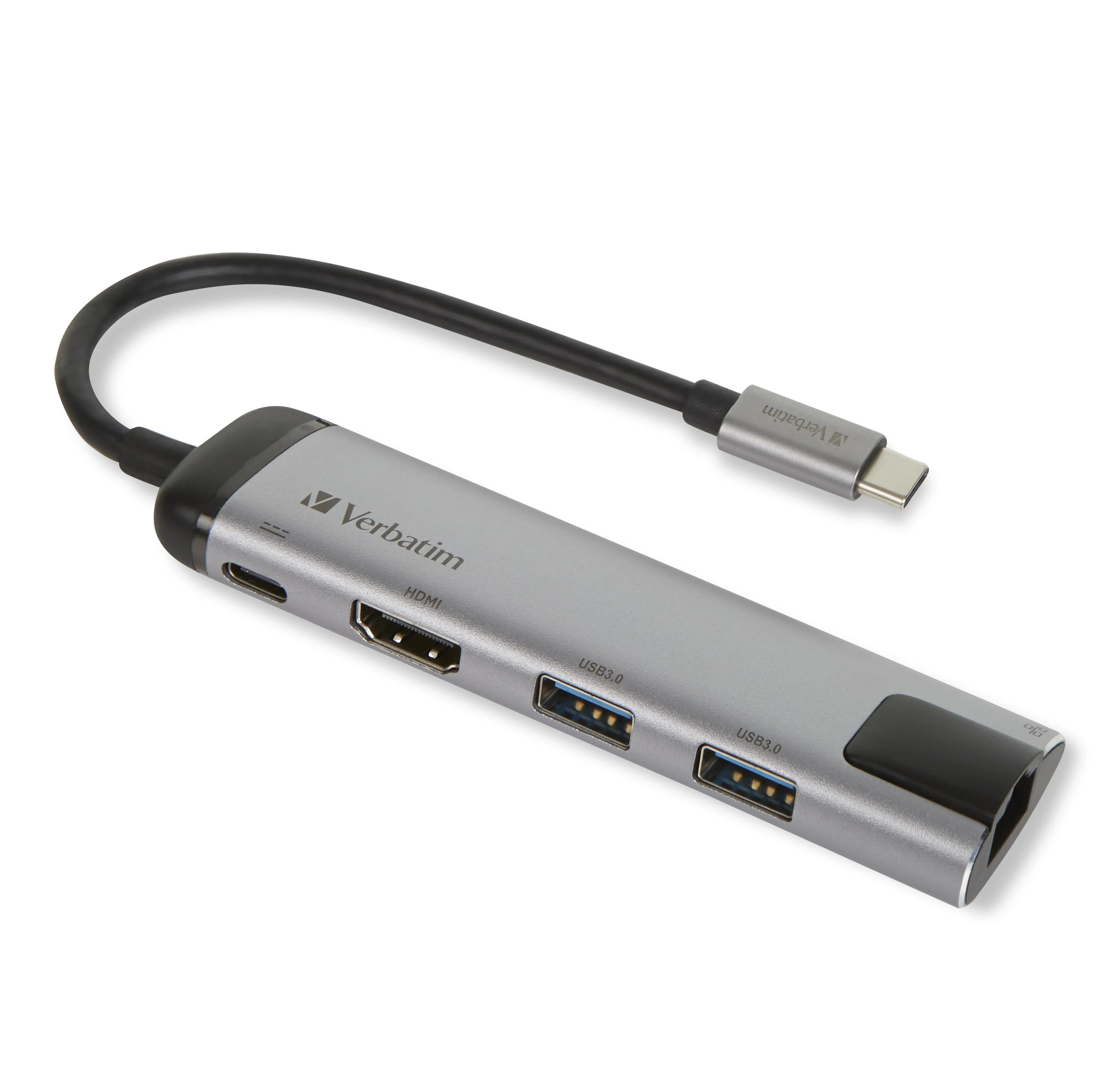 Verbatim 49141 sąsajos šakotuvas USB 3.2 Gen 1 (3.1 Gen 1) Type-C 1000 Mbit/ai Juoda, Sidabras